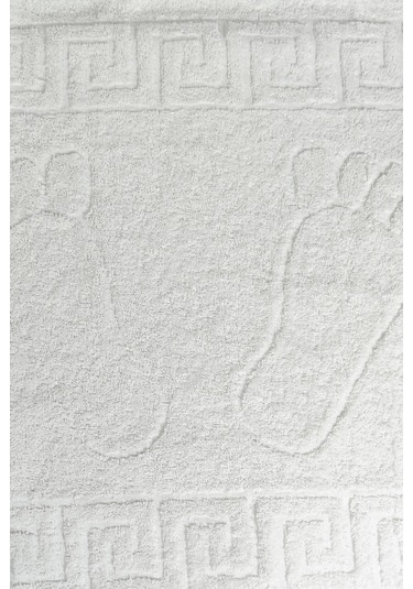 10 Lu Otel Ayak Havlusu Bukle Ayak İzli 50x70 Cm Beyaz 12/1 Avs 200 Gr Beyaz