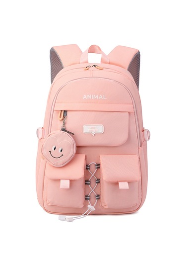 Yifomall Kadınlar İçin Klasik Desenli Nylon Sırt Çantası - Geniş Hacim, Omuz Baskısı Azaltıcı Askılar, Yan Ceplerle Pembe Çok Renkli