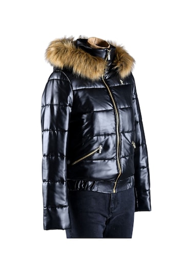 U.S. Polo Assn. Kadın Deri Mont Wp24012 Siyah