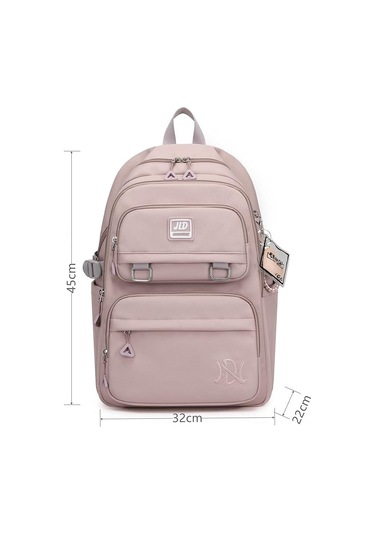 Yifomall Kadınlar İçin Su Geçirmez 15.6 İnç Laptop Çantası - Geniş Kabinli, Anti-hırsızlık Özellikli, Organize Bölmeli Nilon Sırt Çantası Mor Pembe