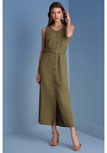 Kolsuz Haki Elbise Haki