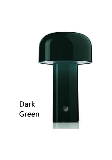 Koyu Yeşil İtalyan Mantar Masa Lambası Taşınabilir Kablosuz Dokunmatik Şarj Edilebilir Gece Usb Masa Lambası Gece Lambası 56897059 Koyu Yeşil