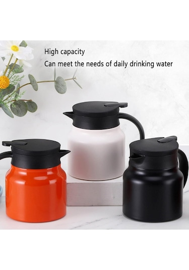 Erkek Su Şişesi Su Şişeleri Paslanmaz Çelik Yetişkin Termos Matara Yalıtımlı Şişeler Vakumlu Mataralar Filtreli Kahve Ev Büyük Kapasiteli Taşınabilir Hediye Siyah 1000ml