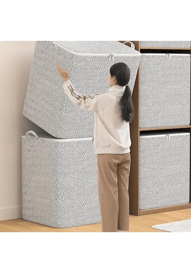 Geeksen Büyük Kapasiteli Çok Amaçlı Saklama Çantası - Toz Geçirmez, Yıkanabilir Ve Dayanıklı 30l-220l Gri