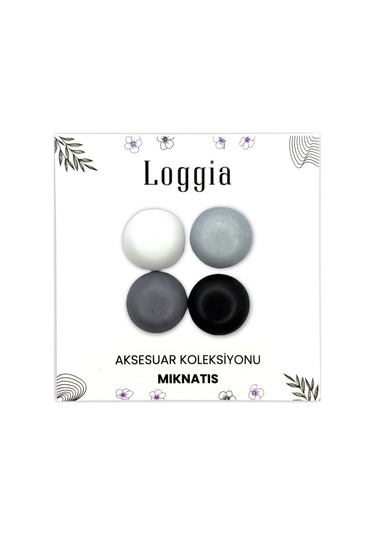 Eşarp Ve Şal Mıknatısı Soft Beyaz Renk - Başörtü Tutucu Kadın Tesettür Aksesuar Mıknatıs Beyaz