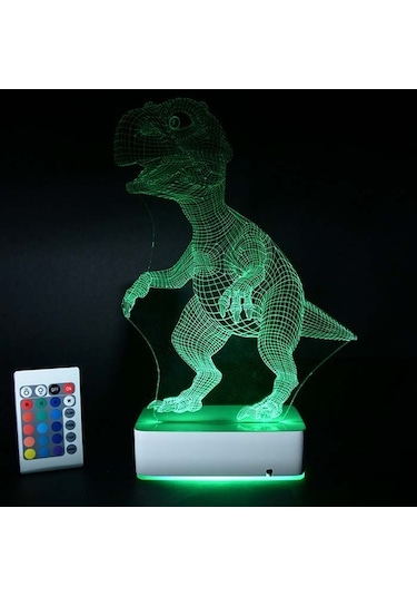 Özel Tasarım Dinazor 3D Led Lamba