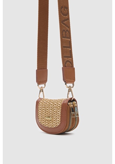 Jefece Taba Hasır Bayan Çanta Cüzdan -Siyah