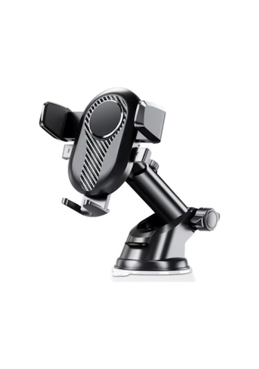 Platoon Pl-8615 Vantuz + Braketi 360 Derece Siyah Telefon Tutucu