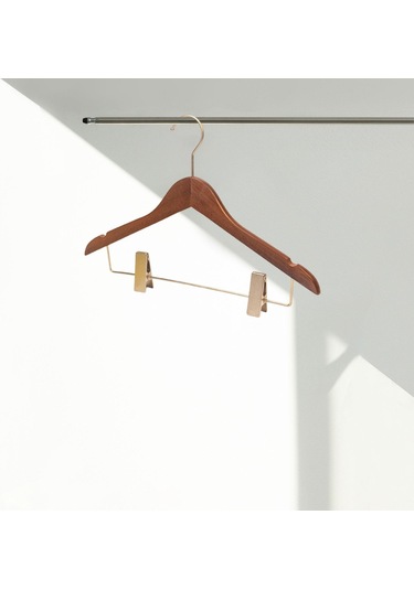 Homyl Ahşap Elbise Askısı Giriş Gardırop Mağazası Stil-a Kahverengi Diğer
