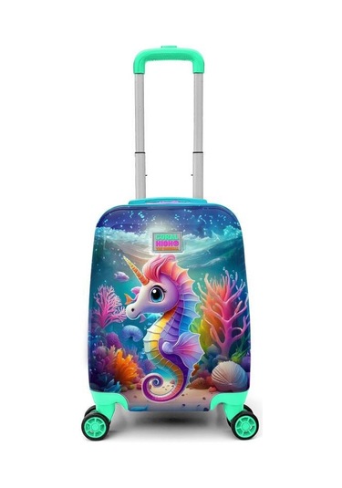Coral High Kids Denizatı Desenli Çocuk Valizi 16792 Çok Renkli