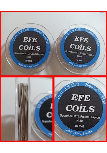 Efe Coils Mtl Süperfine Fused Clapton 10 Feet 2x30+38 Ni80