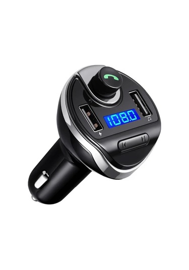 Xindoker Araç İçi Bluetooth Fm Verici, Mp3 Çalar Ve 2.1a Usb Şarj Cihazı - El İstemsiz Konuşma, Tf Kart/disk Desteği, Çift Usb Portu