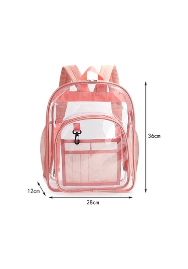 Yaozixa Üçlü Siyah Transparan Pvc Çanta Seti - Öğrencilik İçin Büyük Kapasiteli双肩包 - Günlük Kullanım Kolaylıkları Şeffaf