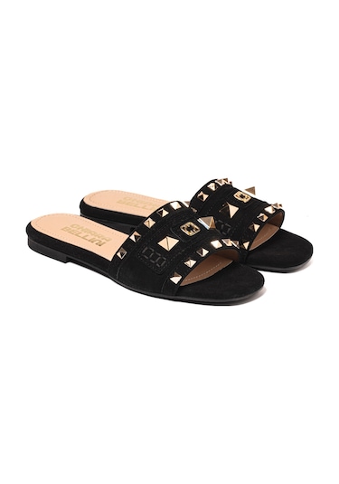 Black C03 Terlik Kadın 0197 394 Chiara Bellini Suede Black C03