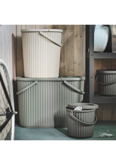 Dammâng Çöp Kutusu Gri-bej, 26 Cm Bej