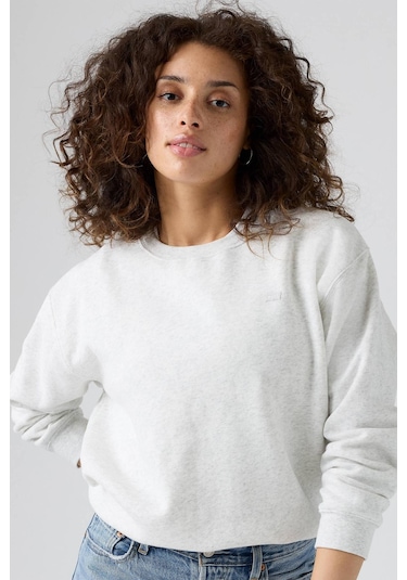 Levi's Oversize Basic Yuvarlak Yaka Gri Kadın Sweatshirt - A5942-0006-11542 Siyah