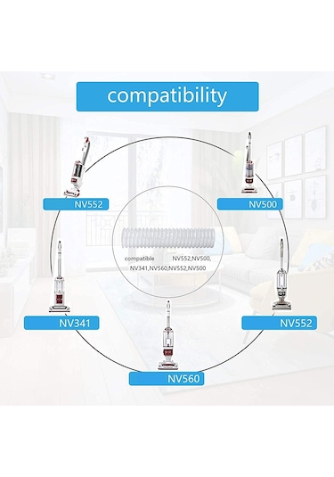 Xurunkeji Shark Rocket Vakum Aksesuarları Nv341 Nv470 Nv500 Nv501 Uv560 İçin 3'lü Paket 1-1/2 İnç Yedek Alt Nozul Kanal Hortumu