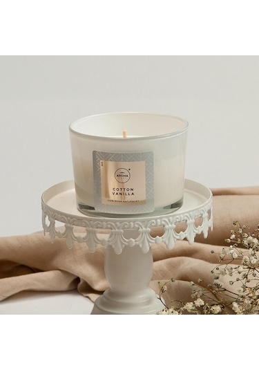 Aroma Home Elegance Kokulu Mum Cotton Vanilla 115 G