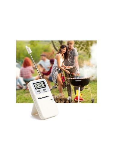 Tenfowee Elitech Wt-2 Dijital Gıda Termometresi: Lcd Ekran, Sıcaklık Alarmı, / Seçeneği, Beyaz Renk