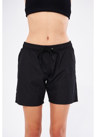 Fantasy Kadın Siyah Cepli Hızlı Kuruyan Deniz Şortu Edy6110s Siyah