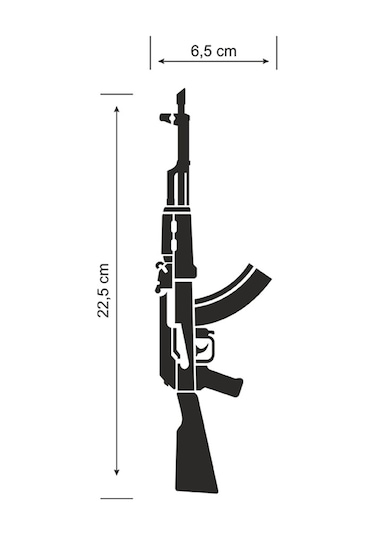 Kls-47 Folyo Kesim Etiket Siyah 22.5 X 6,5 Cm