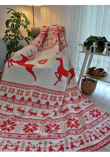 Tek Kişilik Battaniye Pamuklu Yeni Yıl Battaniyesi