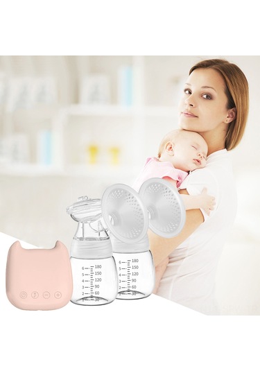 Elektrikli Göğüs Pompası 2 Mod 9 Emme Seviyesi Taşınabilir Otomatik Çift Göğüs Pompası Seti Konforlu Emzirme Süt Toplayıcı Ev Ofis Seyahat İçin