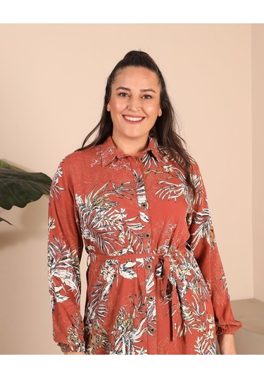 Kadin Buyuk Beden Yazlik Elbise Plus Tesettur Giyim Uzun Elbise 001