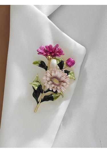 Beautiful Detail Orijinal Büyük Çiçek Broş 188007366 Pembe