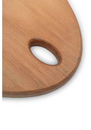 Yekpare Masif Ahşap Sunum Tahtası Kesme Tahtası Kayın Medium 6