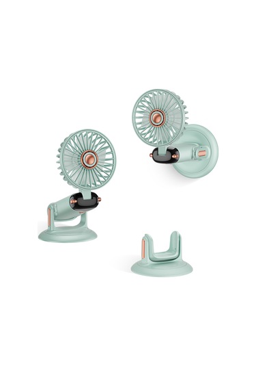 Usb Mini El Tipi Döner Tabanlı Küçük Fan 2400mah Yeşil