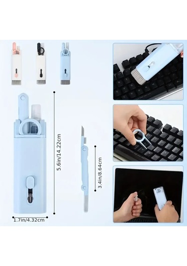 7&amp Apos Si 1 Arada Çok Fonksiyonlu Klavye Temizleme Fırçası 5 Çok Renkli