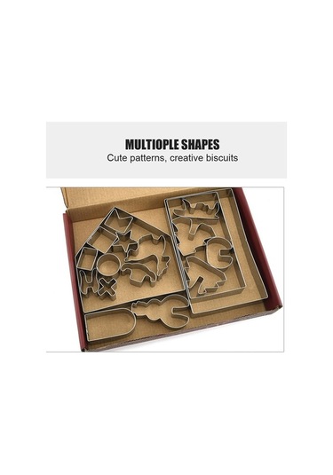 Novahub Noel Paslanmaz Çelik Kurabiye Kalıpları Seti - 18 Renkli, Çok Amaçlı Kullanım Çok Renkli