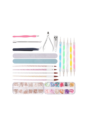 Reedark "profesyonel Tırnak Sanat Seti - Parlayan Taşlar, Fırçalar Ve Manikür Aletleri"