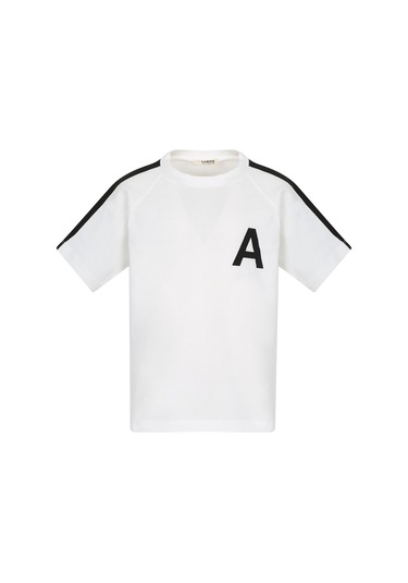 Luess Erkek Çocuk A Baskılı Alt Üst Takım - Beyaz - Siyah