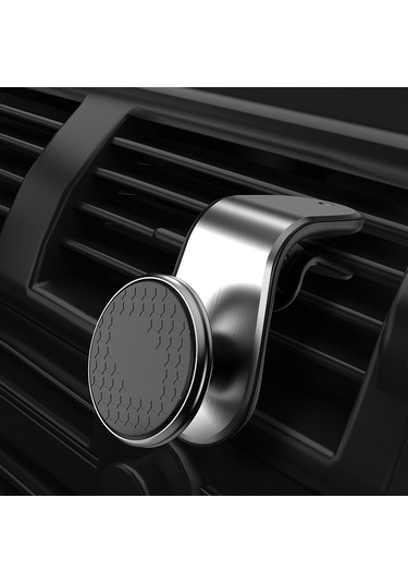 Manyetik Araç Telefon Tutucu, Evrensel Araç Telefon Tutucu 360 Dönebilen Manyetik Araç Telefon Tutucu Ve Tek Serbest Bırakma Düğmesi - Siyah