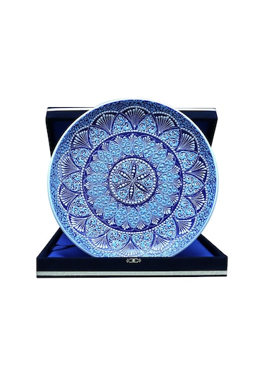 E38 El İşçiliği Çini Tabak - 30 Cm - 6526