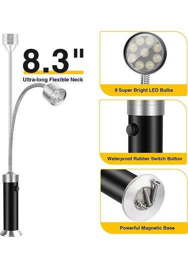 Dianziye 2 Adet Metal Isı Dayanıklı Bbq Işığı - Temizlenmesi Kolay Kamp Ve Seyahat Led Lambaları Siyah