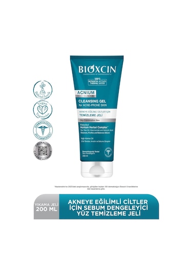 Bioxcin Acnium Sebum Dengeleyici Yüz Yıkama Jeli 200 Ml