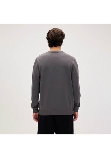 Bad Bear Gator Erkek Siyah Yuvarlak Yaka Sweatshirt Siyah