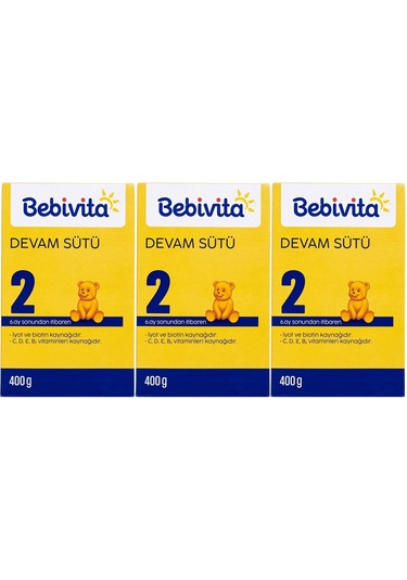 Bebivita 2 Bebek Sütü 400 G 3'lü Set