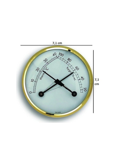 Tfa Dostmann Mekanik Mini Oda Sıcaklık. Nem Ölçer Termohigrometre