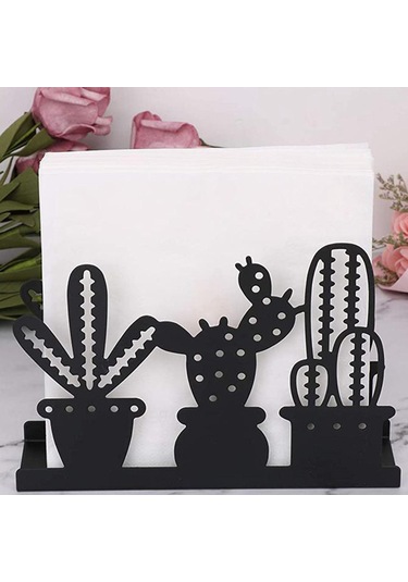 Homyl Masa Üstü Kağıt Peçete Tutucu Standı Organizatör Siyah