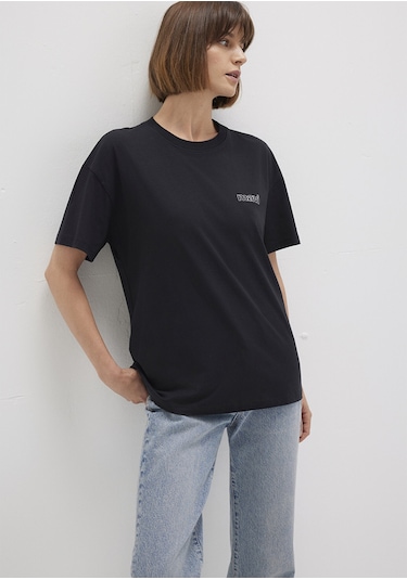 Mavi - Mavi Logo Baskılı Siyah Tişört 1611309-900 Siyah