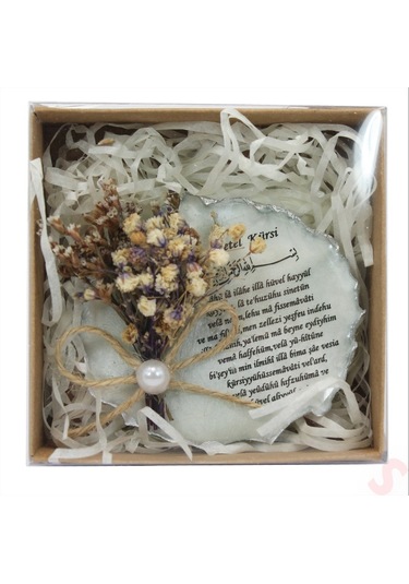 Kutulu Ve Süslü 6,50 Cm Epoksi Magnet, Gümüş - 10 Adet Gümüş