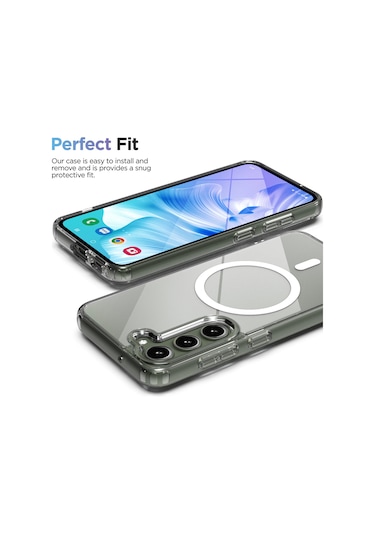 Galaxy S23 Kılıf Kablosuz Şarj Özellikli Şeffaf Silikon
