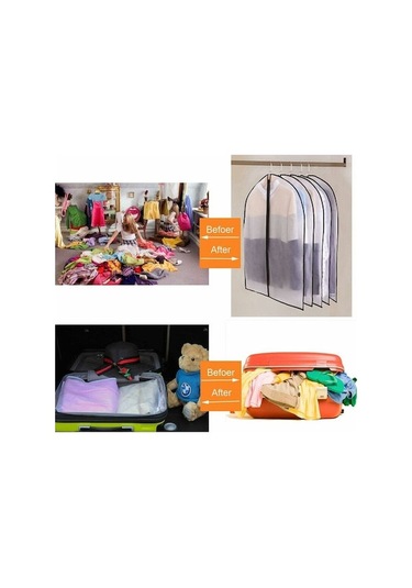 Xiyyadms 6 Adet 60x100 Cm Giyim Koruması, Toz/moistur/moth/su Koruyucu, Yarı Saydam Reçine, Gömlek Ceket Palto İçin, Yıkanabilir Taşınabilir Diğer