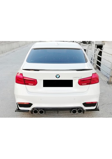 Bmw F30 M3 Difüzör + Difüzör Kulakları Parlak Siyah 2012-2018 Arka-difizör-bodykit-ek-karlık