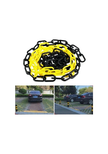 Mfk 8 Mm 5 Metre Sarı Siyah Plastik Tafik/Park Zincir