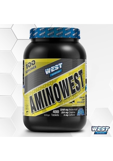 West Nutrition Aminowest Amino Tablet Kreatin Ilaveli 400 Tablet + Hediye